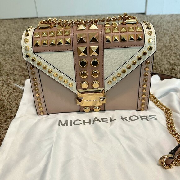 Michael Kors Whitney Small Studded Tri-Color Shoulder Bag - Picture 2 of 5
